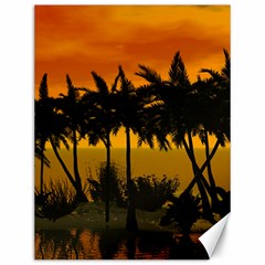 Sunset Over The Beach Canvas 12  X 16   by FantasyWorld7