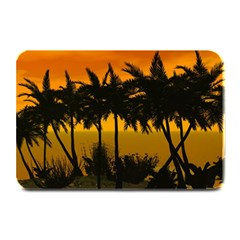 Sunset Over The Beach Plate Mats by FantasyWorld7