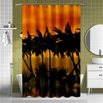 Sunset Over The Beach Shower Curtain 48  x 72  (Small)  Curtain(48  X 72 ) - 42.18 x64.8  Curtain(48  X 72 )