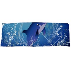 Cute Dolphin Jumping By A Circle Amde Of Water Body Pillow Cases Dakimakura (two Sides)  by FantasyWorld7