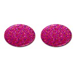 Polka Dot Sparkley Jewels 1 Cufflinks (Oval) Front(Pair)