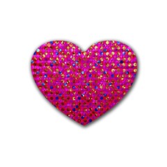 Polka Dot Sparkley Jewels 1 Heart Coaster (4 Pack)  by MedusArt