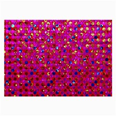 Polka Dot Sparkley Jewels 1 Large Glasses Cloth (2-side) by MedusArt