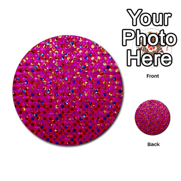 Polka Dot Sparkley Jewels 1 Multi-purpose Cards (Round) 