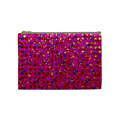 Polka Dot Sparkley Jewels 1 Cosmetic Bag (medium)  by MedusArt