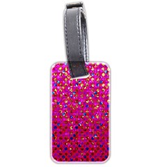 Polka Dot Sparkley Jewels 1 Luggage Tags (two Sides) by MedusArt