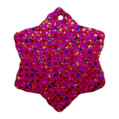 Polka Dot Sparkley Jewels 1 Ornament (snowflake)  by MedusArt