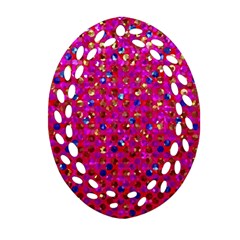 Polka Dot Sparkley Jewels 1 Ornament (oval Filigree)  by MedusArt