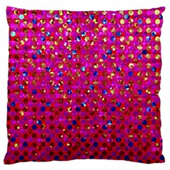 Polka Dot Sparkley Jewels 1 Large Cushion Cases (one Side)  by MedusArt