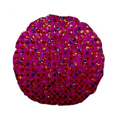 Polka Dot Sparkley Jewels 1 Standard 15  Premium Round Cushions by MedusArt