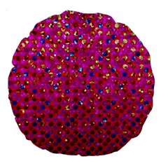 Polka Dot Sparkley Jewels 1 Large 18  Premium Round Cushions by MedusArt