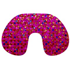 Polka Dot Sparkley Jewels 1 Travel Neck Pillows by MedusArt