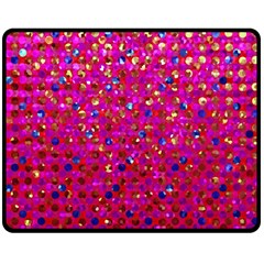 Polka Dot Sparkley Jewels 1 Double Sided Fleece Blanket (medium)  by MedusArt