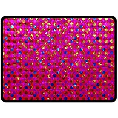 Polka Dot Sparkley Jewels 1 Double Sided Fleece Blanket (large)  by MedusArt