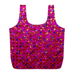 Polka Dot Sparkley Jewels 1 Full Print Recycle Bags (l)  by MedusArt