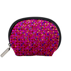 Polka Dot Sparkley Jewels 1 Accessory Pouches (small)  by MedusArt