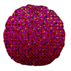 Polka Dot Sparkley Jewels 1 Large 18  Premium Flano Round Cushions by MedusArt