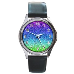 Grunge Art Abstract G57 Round Metal Watch by MedusArt