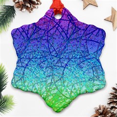 Grunge Art Abstract G57 Snowflake Ornament (2-side) by MedusArt