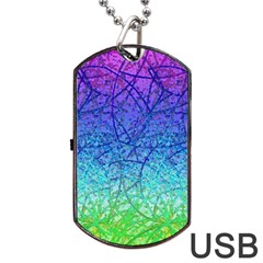 Grunge Art Abstract G57 Dog Tag Usb Flash (one Side) by MedusArt