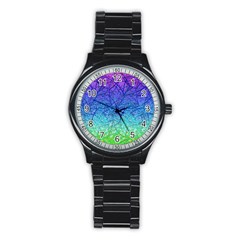 Grunge Art Abstract G57 Stainless Steel Round Watches by MedusArt