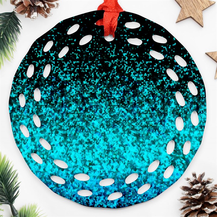 Glitter Dust G162 Round Filigree Ornament (2Side)