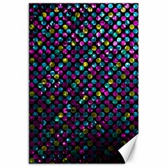 Polka Dot Sparkley Jewels 2 Canvas 12  X 18   by MedusArt