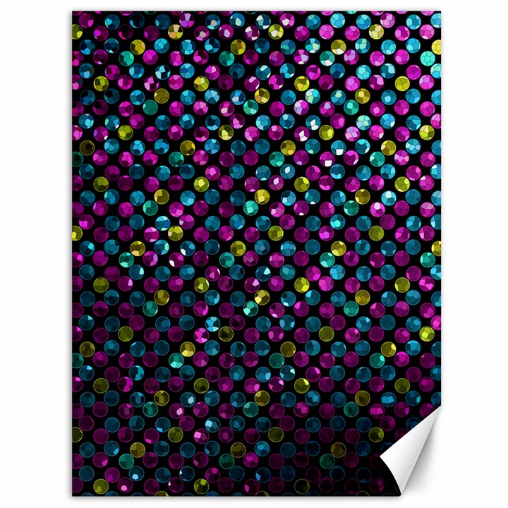 Polka Dot Sparkley Jewels 2 Canvas 36  x 48  