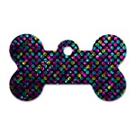 Polka Dot Sparkley Jewels 2 Dog Tag Bone (Two Sides) Front