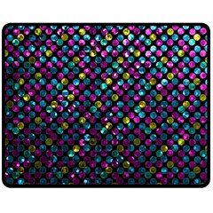 Polka Dot Sparkley Jewels 2 Fleece Blanket (medium)  by MedusArt