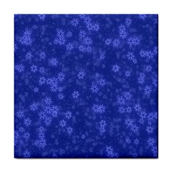 Snow Stars Blue Tile Coasters by ImpressiveMoments