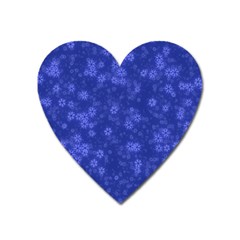 Snow Stars Blue Heart Magnet by ImpressiveMoments