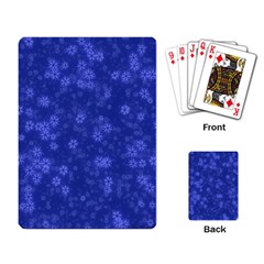 Snow Stars Blue Playing Card by ImpressiveMoments