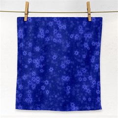 Snow Stars Blue Face Towel by ImpressiveMoments