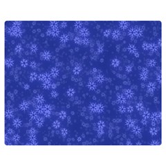 Snow Stars Blue Double Sided Flano Blanket (medium)  by ImpressiveMoments