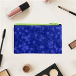 Snow Stars Blue Cosmetic Bag (XS) Back