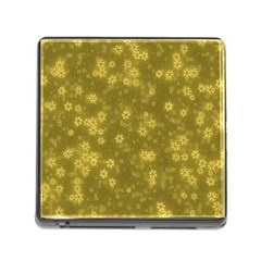 Snow Stars Golden Memory Card Reader (square) by ImpressiveMoments