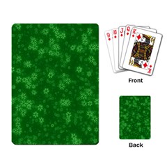 Snow Stars Green Playing Card by ImpressiveMoments