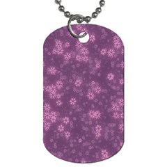 Snow Stars Lilac Dog Tag (two Sides) by ImpressiveMoments