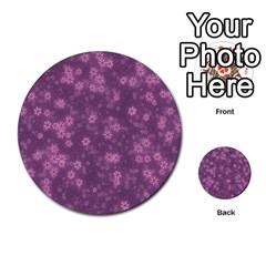 Snow Stars Lilac Multi-purpose Cards (round)  by ImpressiveMoments