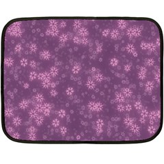 Snow Stars Lilac Double Sided Fleece Blanket (mini)  by ImpressiveMoments