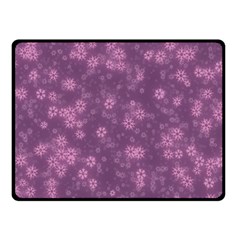 Snow Stars Lilac Double Sided Fleece Blanket (small) 