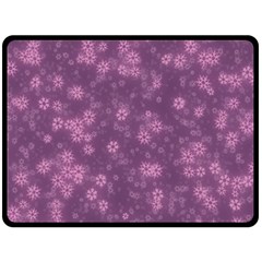 Snow Stars Lilac Double Sided Fleece Blanket (large)  by ImpressiveMoments