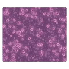 Snow Stars Lilac Double Sided Flano Blanket (small)  by ImpressiveMoments