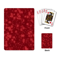 Snow Stars Red Playing Card by ImpressiveMoments