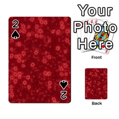 Snow Stars Red Playing Cards 54 Designs  by ImpressiveMoments