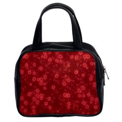 Snow Stars Red Classic Handbags (2 Sides) by ImpressiveMoments