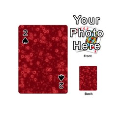 Snow Stars Red Playing Cards 54 (mini)  by ImpressiveMoments