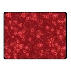 Snow Stars Red Double Sided Fleece Blanket (small)  by ImpressiveMoments