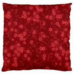 Snow Stars Red Large Flano Cushion Cases (two Sides)  by ImpressiveMoments